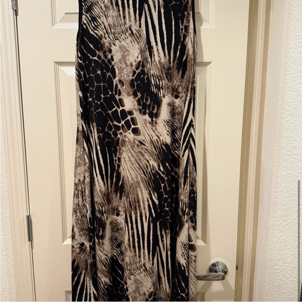 Soft Surroundings Animal Print Halter Sundress Women’s Medium Asymmetrical - Picture 3 of 3